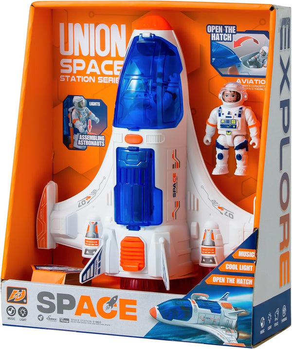 Concentration Focus, Rocket Spaceship Shuttle Toy, with Astronaut Figure - Rocket Toys, Oys - Astronaut Exploration Birthday Plane Gift, Educational, Concentration, Learning