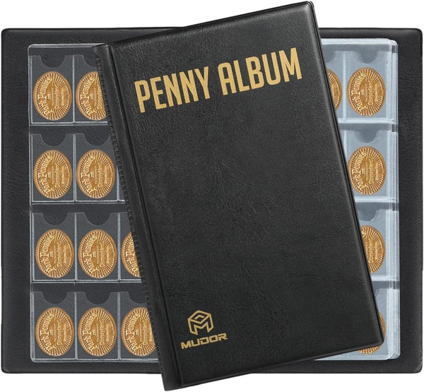 Pressed Penny Collecting Book Album, Holds 160 Coins, Collector'S Pressed Penny Holder Collection Book