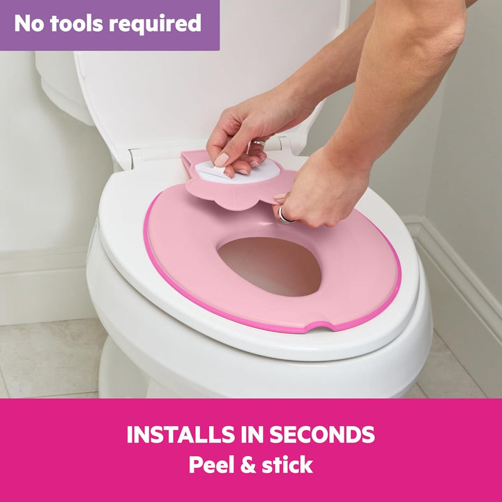 Disney Baby Minnie Mouse Flip & Sit Potty Training Seat, Attaches to Toilet Securely, Space Saving Design Fits Most Toilets