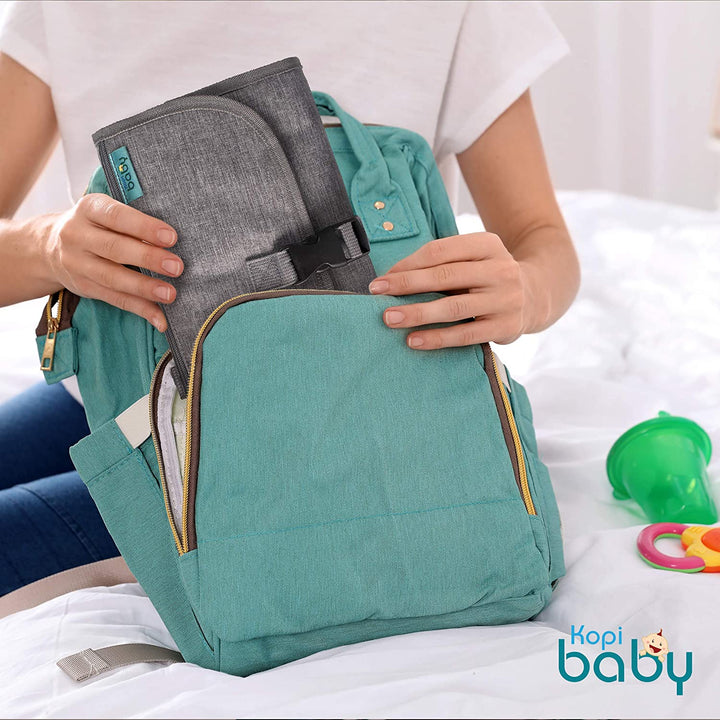 Portable Diaper Changing Pad - Baby Diaper Changer Travel Bag with Wipes Pocket, Smart Design Portable Changing Mat, Infant Travel Station Kit, Gift for Newborn Girl & Boy - Grey, Classic