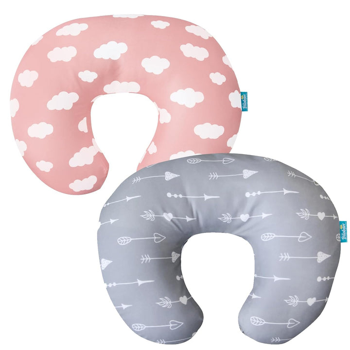 Nursing Pillow Cover 2 Pack for Breastfeeding Pillow, Ultra Soft and Cozy Nursing Slipcovers, Snug Fits for Boppy, Perfect Choice for Mom
