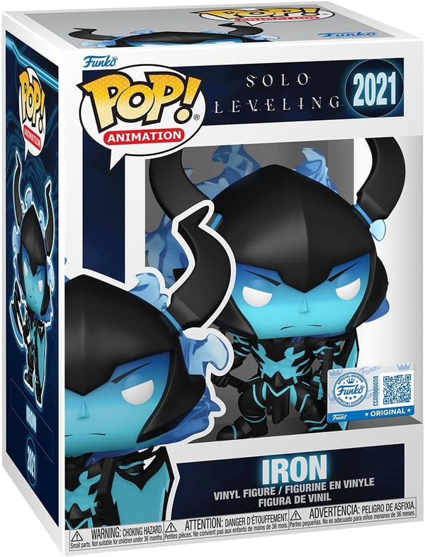 Pop! Animation: Solo Leveling - Iron - 1/6 Odds for Rare Chase Variant - Glow in the Dark - Styles May Vary - Amazon Exclusive - Collectable Vinyl Figure - Gift Idea - Anime Fans