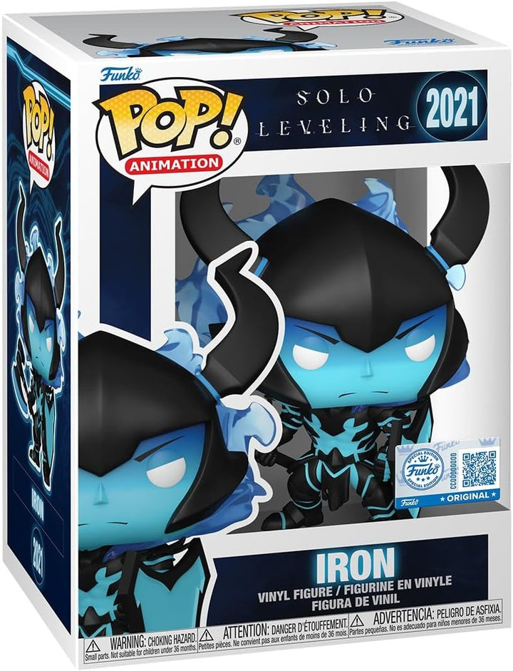 Pop! Animation: Solo Leveling - Iron - 1/6 Odds for Rare Chase Variant - Glow in the Dark - Styles May Vary - Amazon Exclusive - Collectable Vinyl Figure - Gift Idea - Anime Fans