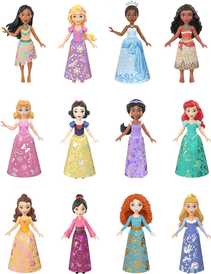 Disney Princess & Friends Set with 5 Posable Small Dolls in Removable Skirts or Pants & 5 Friend Figures, Inspired by the Disney Movies