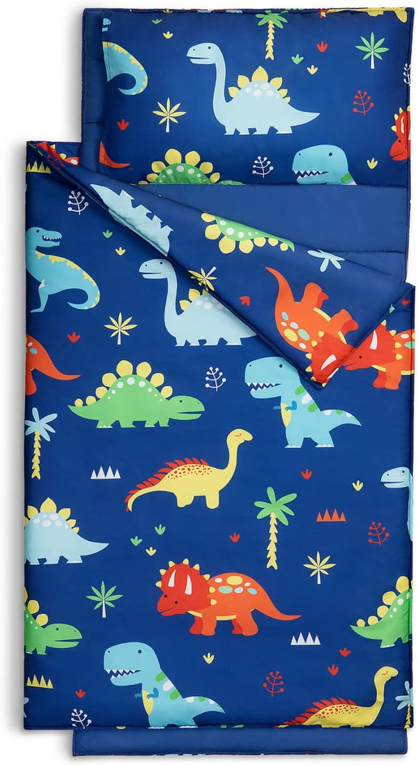 Extra Large Toddler Nap Mat by , Toddler Sleeping Bag with Removable Pillow, Measures 53 X 21 X 1.5 Inches, Sleeping Mat, Ideal for Daycare and Preschool Kindergarten