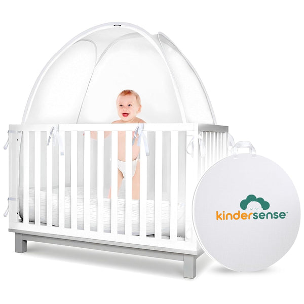 ® - Baby Safety Crib Tent - Premium Toddler Crib Topper to Keep Baby from Climbing Out - See through Mesh Crib Net - Mosquito Net - Pop-Up Crib Tent Canopy