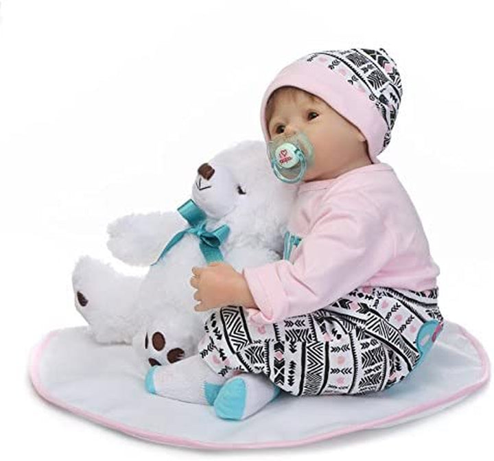 Reborn Dolls Baby Clothes Pink Outfits for 20"- 22" Reborn Doll Girl Baby Clothing Baby Sets