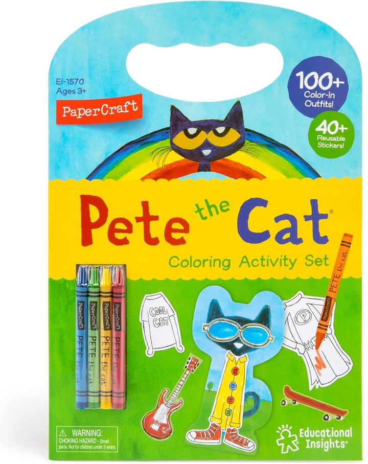 Pete the Cat Papercraft Paper Doll Coloring Set, 100 Outfits, Boys & Girls Ages 3+