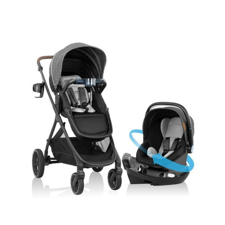 Shyft Intuiti Travel System with Revolve180 Litemax NXT Rotational Infant Car Seat (Fossil Gray)