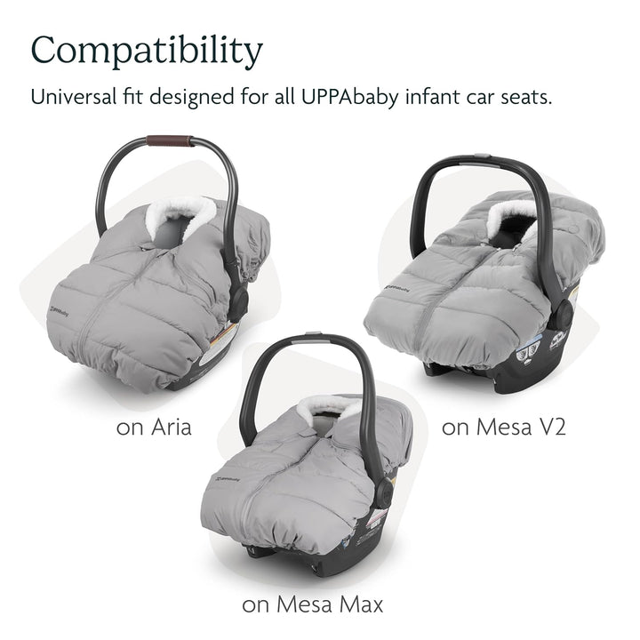 Cozyganoosh for Aria and Mesa Infant Car Seat Carriers/Ultra-Plush, Weather-Proof/Charcoal