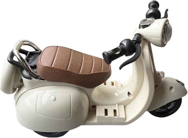 TOARGONA Scooter Vehicles for Labubu Electric Toy Motorcycle with Music & Lights Funny Doll Accessory Could Rotate 360° Battery Not Included