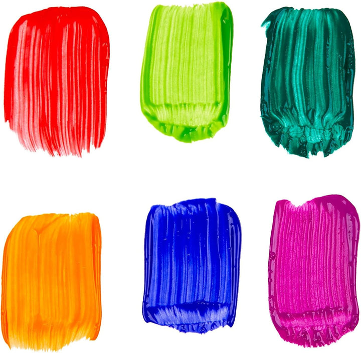 Washable Kids Paint (6Ct), Essential Preschool Supplies, Paint Set for Kids, Must Have Arts & Crafts Supplies, Nontoxic, Preschool Learning Activities for Toddlers