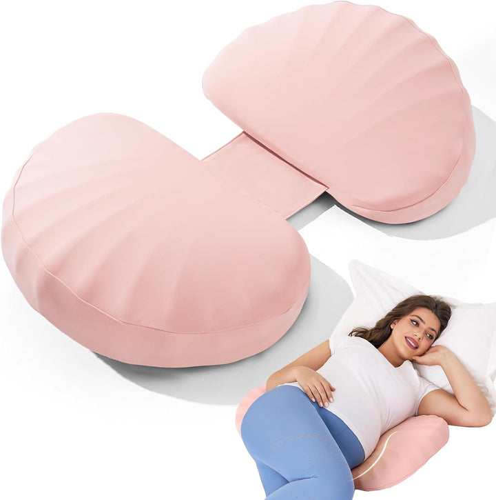Pregnancy Pillow for Sleeping Memory Foam Pillow for Side Sleeper, Maternity Pillow Support for Back, Belly, HIPS for Pregnant Women, Portable and Adjustable Travel Wedge Pillows Grey