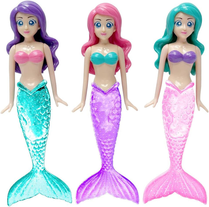 3 Piece Sparkle Mermaid Dive Toys - Glittery Sparkle Tails