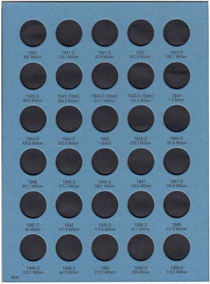US Lincoln Cent Coin Folder Four Volume Set 1909 - Date #’S 9004, 9030, 9033, 4004