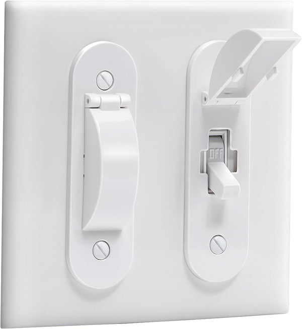 Wall Switch Guard, Child Proof Light Switch Cover Guard | Toggle Style | Light Switch Protection | Keep Toggle Switch in on or off Position | 1 Pack, White