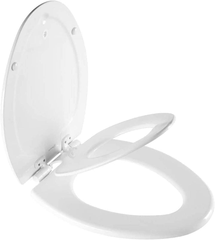 Nextstep2 Toilet Seat with Toddler Potty Training Seat Built-In, Slow Close, Easy Clean, Magnetic Removable Kids Seat, Made in USA, ROUND, White
