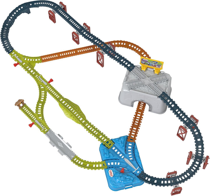 ​ Toy Train Tracks Set, Connect & Build Bucket, 34-Piece Expansion Pack for Diecast & Motorized Trains, Kids Ages 3+ Years