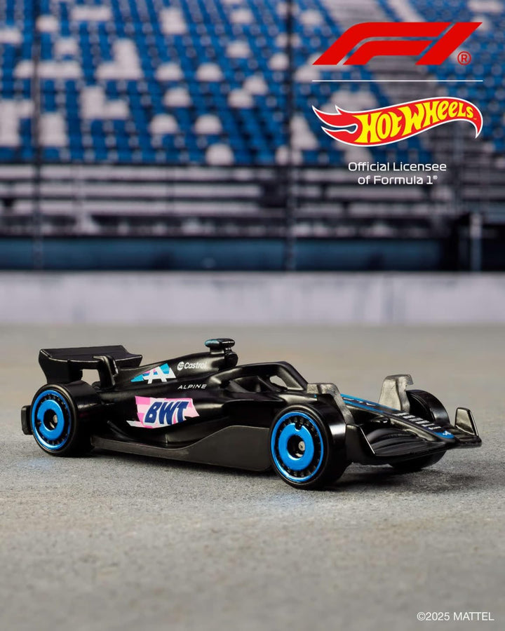 Toy Cars Formula 1 5-Pack, Set of 5 1:64 Scale Die-Cast Vehicles Featuring F1 Racing Team Decos, Collectible Race Cars