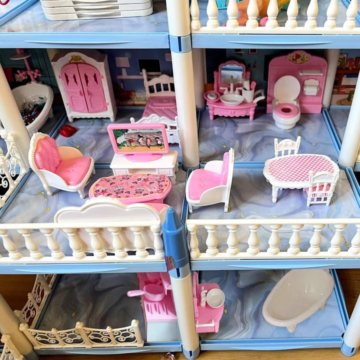 35 Pcs Dollhouse Furniture Accessories Set Mini House Furniture Small Dollhouse Miniature Furniture Play House Accessories 1:12 Tiny Kitchen Bedroom Livingroom Bathroom Boy Girl Toddler3Y+ (A Set)