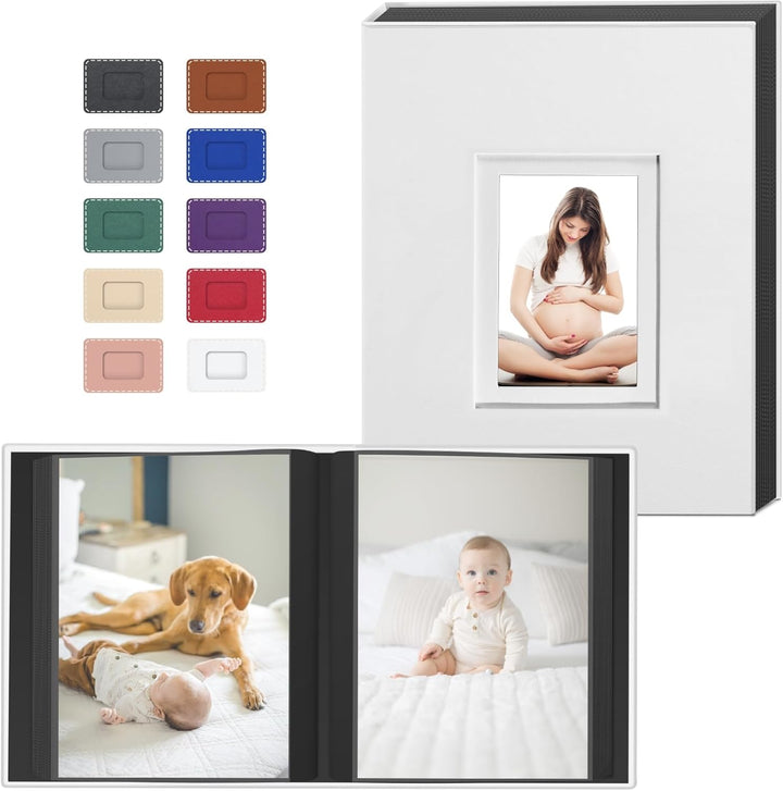 Photo Album 4X6 300 Pockets with Leather Hardcover Cover, Small Photo Album Holder Book with 50Pcs Pages for Family Travel Wedding Baby Gifts