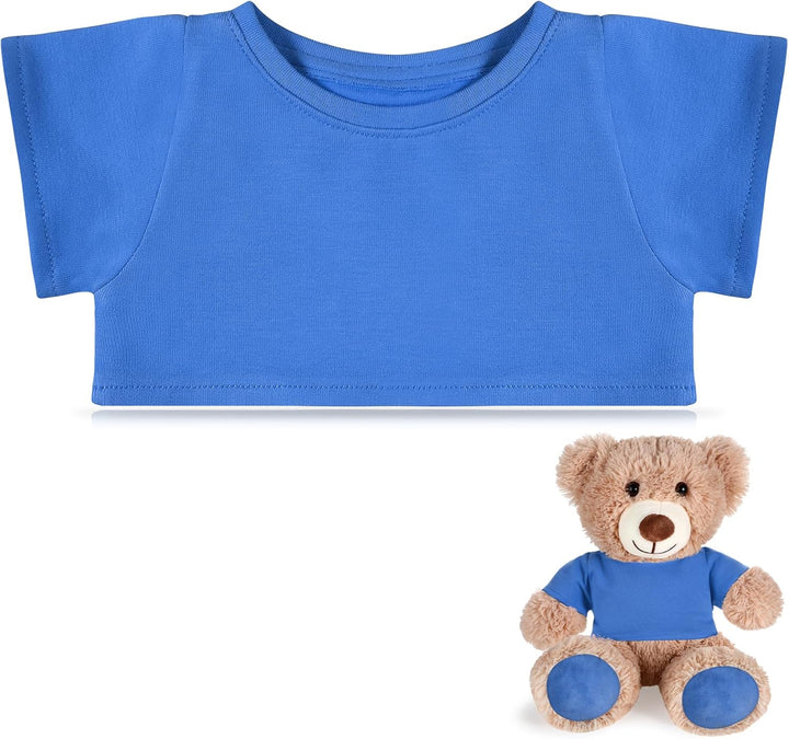 Bear Tee Shirt Fit 14-18Inch Bear Clothes Stuffed Animal Clothes Basic Stuffed Dolls Shirt, White
