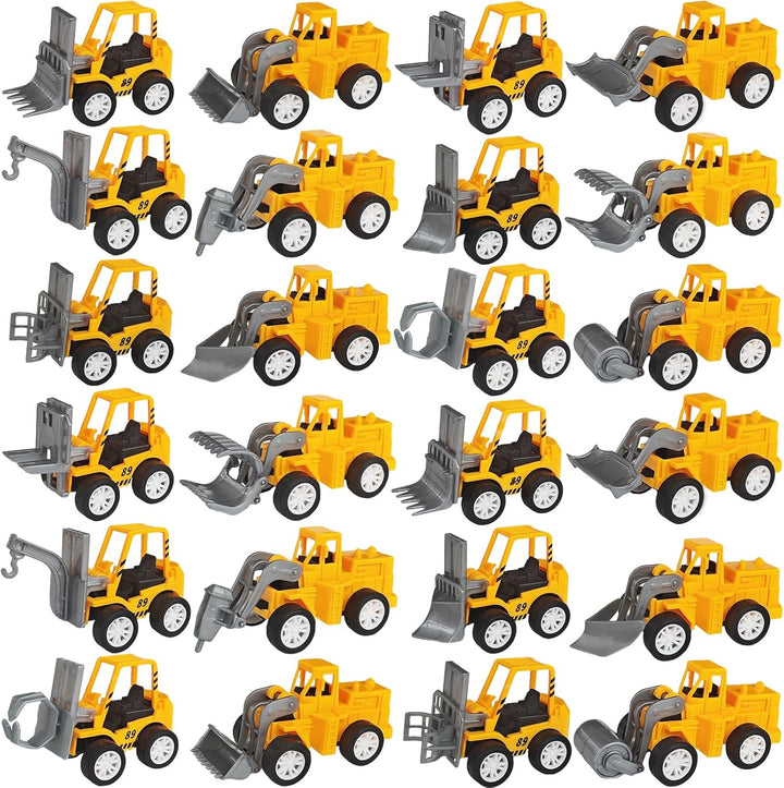 24 Pcs Mini Construction Vehicles,Pull Back Engineering Vehicles,Play Figure Vehicles Toys for Birthday Party Favors,Gifts,Rewards