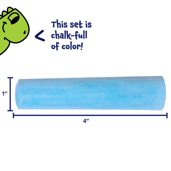 Jumbo Sidewalk Chalk | Set of 20 | 9 Colors | Washable and Non-Toxic | Bulk Set of Chalk for Kids