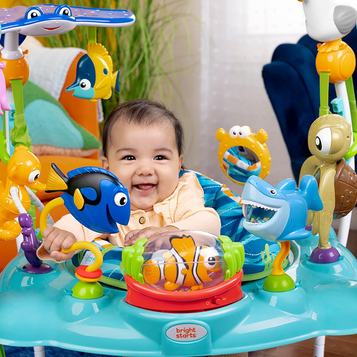 Disney Baby Finding Nemo Sea of Activities Baby Activity Center Jumper with Interactive Toys, Lights, Songs & Sounds, 6-12 Months (Blue)