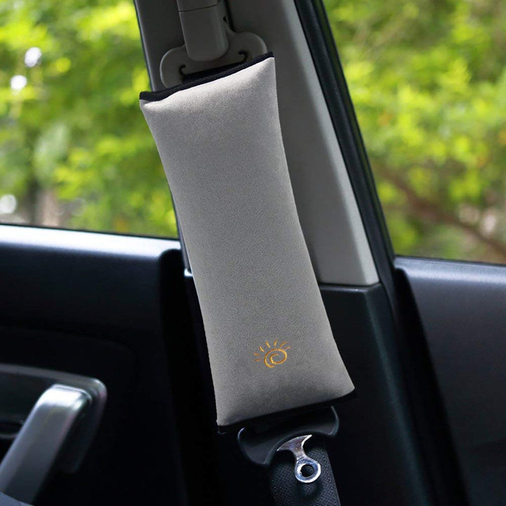 Gray Seat Belt Pillow for Kids 2PC, Seatbelt Pillow for Child Travel, Seat Belt Pillow for Toddler Head Protector, Shoulder Pad for Car Safety Seatbelt, Car Sleeping Seat Belt Pillow Support