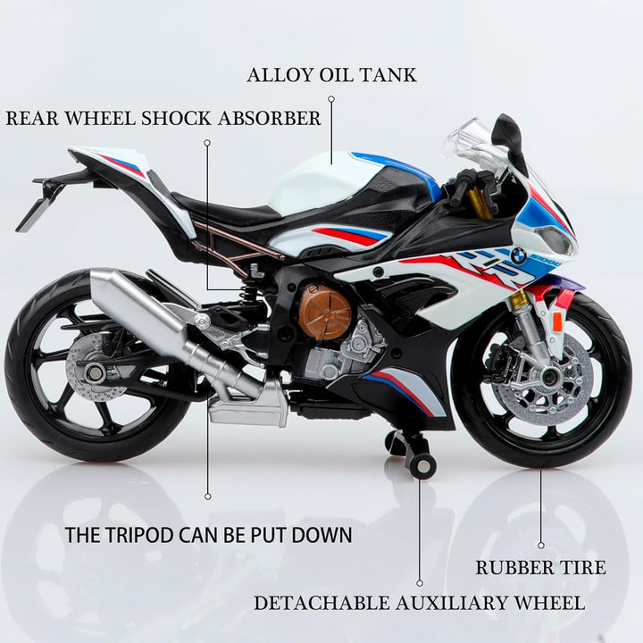 1/12 Scale BMW S1000R Diecast Toy Motorcycles,Bmw Motorcycle Model,Bmw Motorcycle Toy Gifts for Boys Girls