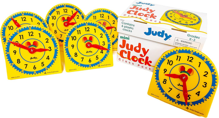 13" X 12" Judy Clock, Time-Telling Teaching Clock for Kids, Classroom Clock for Teaching Time, Analog Clock, Teaching Clock for Classroom or Home School, Kindergarten to 3Rd Grade