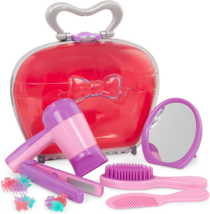 – Play Circle – Hair Dryer with Sounds & Air – Carrying Case – Salon Accessories – Pretend Play Toys – Beauty Shop – 3+ Years(15 Pieces)