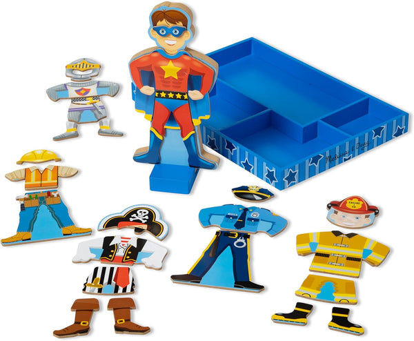 Joey Magnetic Wooden Dress-Up Pretend Play Set (25+ Pcs)