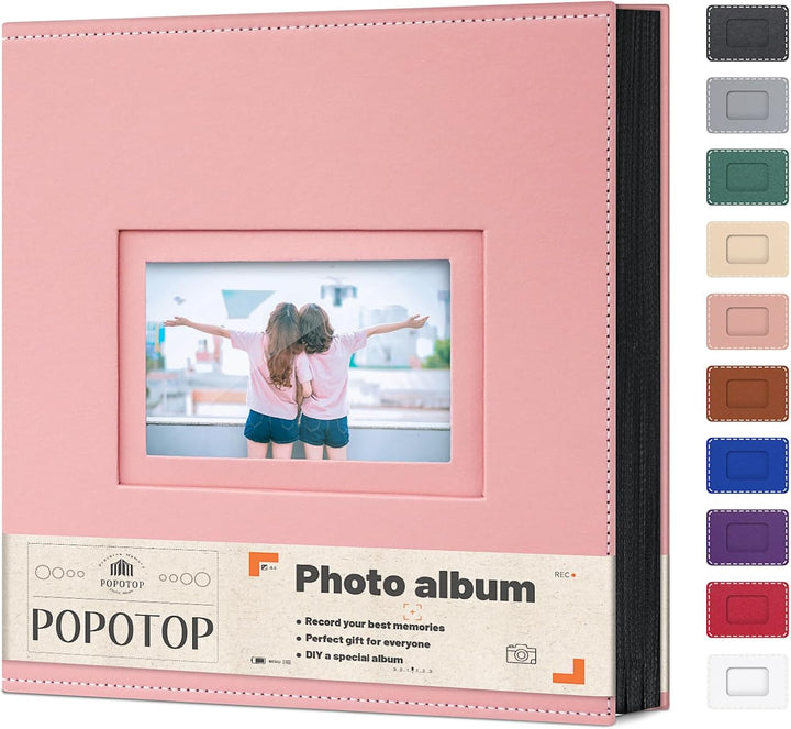 Photo Album 4X6 300 Pockets with Leather Hardcover Cover, Small Photo Album Holder Book with 50Pcs Pages for Family Travel Wedding Baby Gifts
