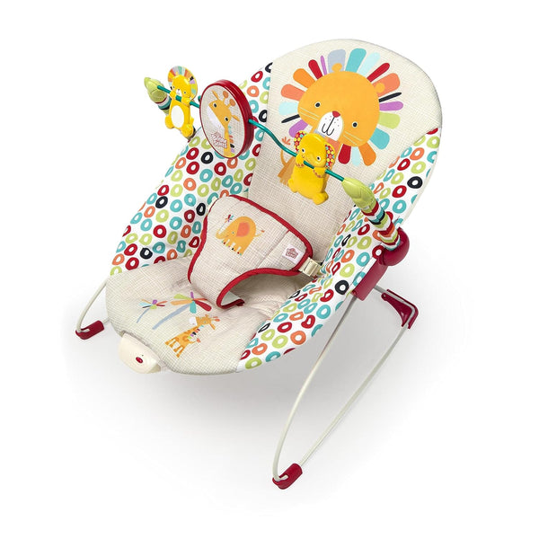 Portable Baby Bouncer Soothing Vibrations Infant Seat with Removable-Toy-Bar, 0-6 Months 6-20 Lbs (Playful Pinwheels)