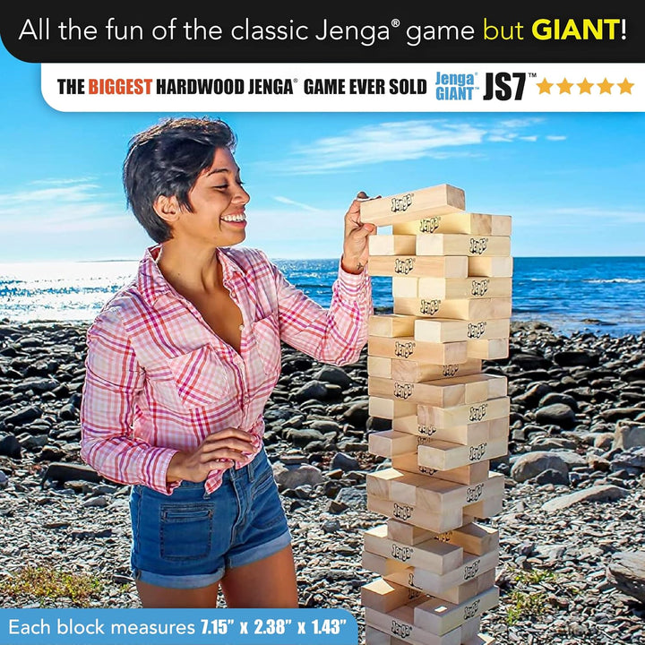 Giant - Hardwood Blocks - Stacks to over 5 Feet - Officially Licensed - JS7