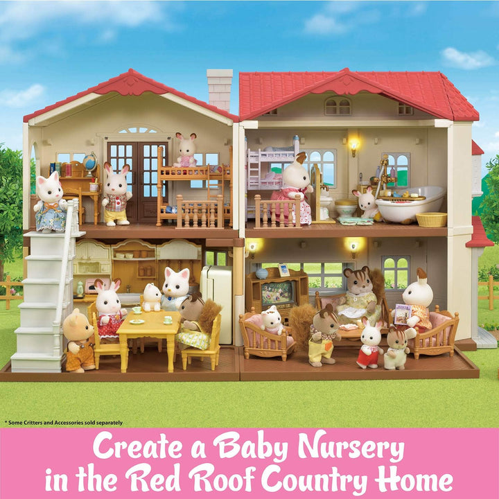 Triple Baby Bunk Beds - Dollhouse Furniture Set for Ages 3+