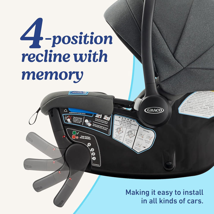 Gomax Infant Car Seat, Baseless Car Seat with Canopy, Rear Facing, Lightweight Carseat