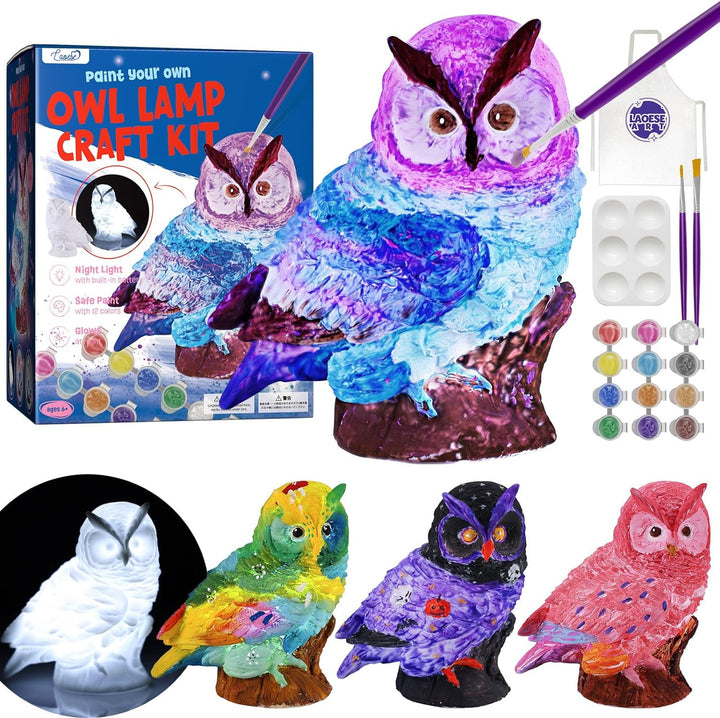 Paint Your Own Cat Lamp Kit, Art Supplies Arts & Crafts Kits, Painting Kit for Kids 6-12, Arts and Crafts for Kids Ages 8-12, Toys Girls Boy Birthday Easter Gift Ages 3 4 5 6 7 8 9 10 11 12+