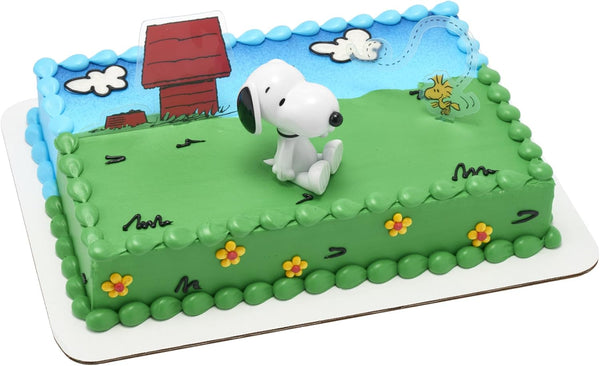 Decoset® Peanuts® Snoopy® and Woodstock® Cake Topper, 3-Piece Cake Decoration | for Birthday, Parties, Celebration