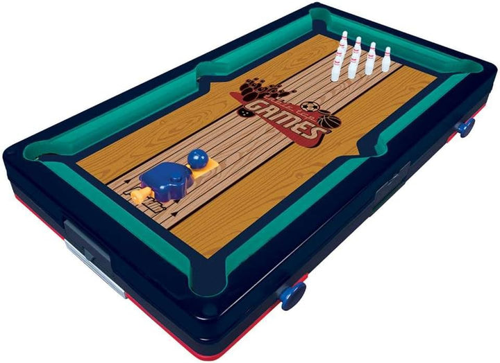 Table Top Game Set - 5-In-1 Sports Center Indoor Game - Tabletop Soccer, Basketball, Hockey, Bowling + Pool