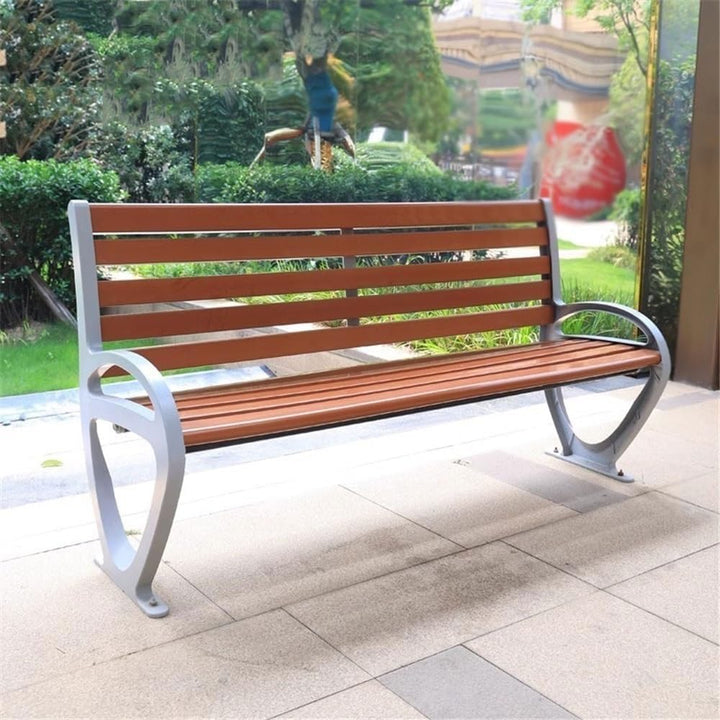 Outdoor Garden Bench Outdoor Benches, Patio Park Benches with Backrests, Cast Aluminium Benches, Leisure Chairs for Porch Garden Poolside Lawn Park Bench(Large)