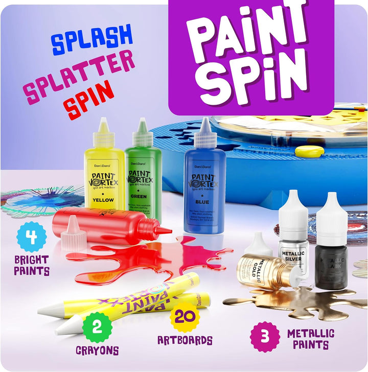 Paint Spin Art Machine Kit for Kids - Arts & Crafts for Boys & Girls Ages - Art Craft Set Gifts for 6-9 Year Old Boy, Girl - Painting Spinner Toys - Birthday Gift Ideas for Ages 6-12 Years