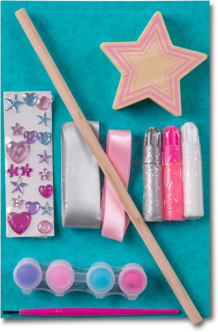 Created by Me! Paint & Decorate Your Own Wooden Princess Wand Craft Kit, Pink - Princess Crafts Great for Rainy Days, Princess Toys for Kids Ages 4+