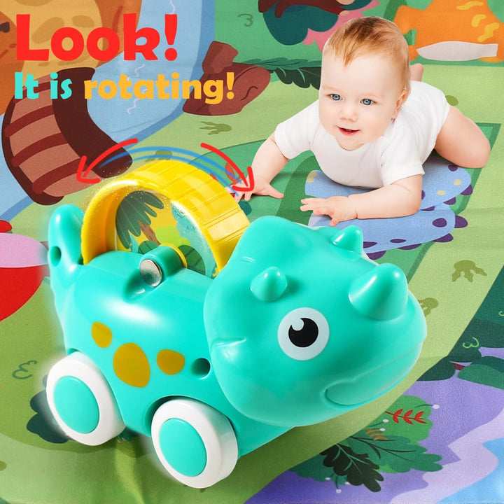 9 PCS Dinosaur Fantastic Creatures Car Toys with Playmat/Storage Bag|Baby Toys for 1 2 Year Old Boy|1St Birthday Gifts for Toddler|1 Year Old Boy Gift for Infant 12 18 Months