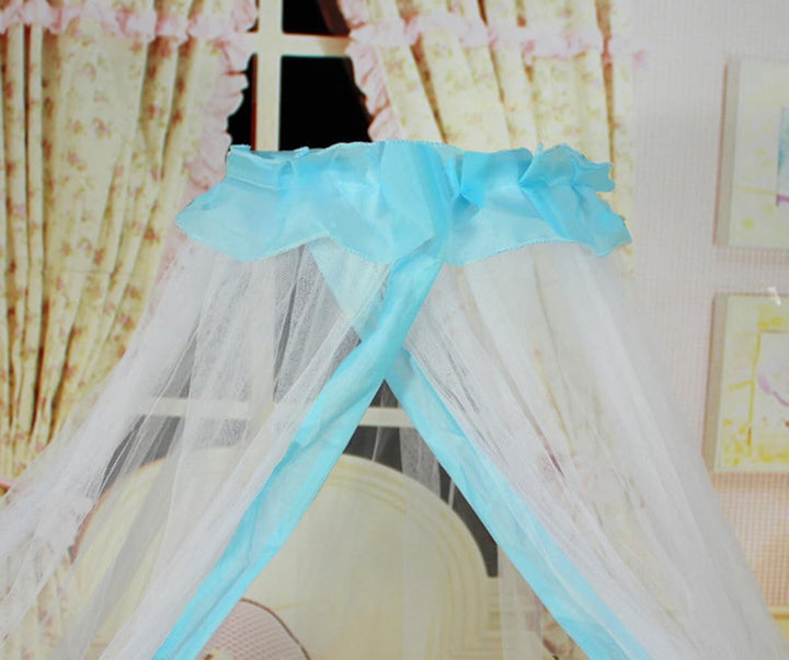 Crib Mosquito Net Crib Dome Bed Canopy Foldable Cot Net Tent Universal Palace Style Dome Bed Curtain (Stand Rod NOT Included)