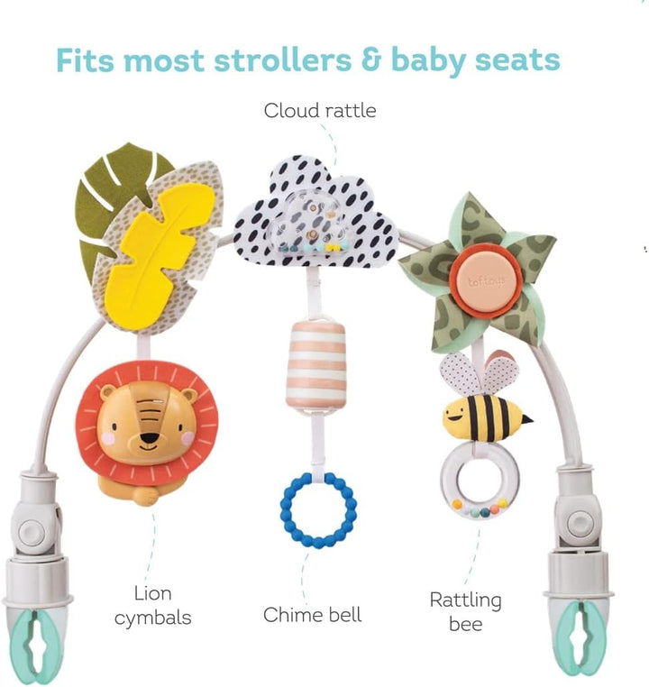 Savannah Adventures Arch | Activity Arch with Fascinating Toys, Stimulates Baby’S Senses & Motor Skills Development | Newborn & Baby Toys 3-6 Months | Use on Strollers, Bassinets, Crib