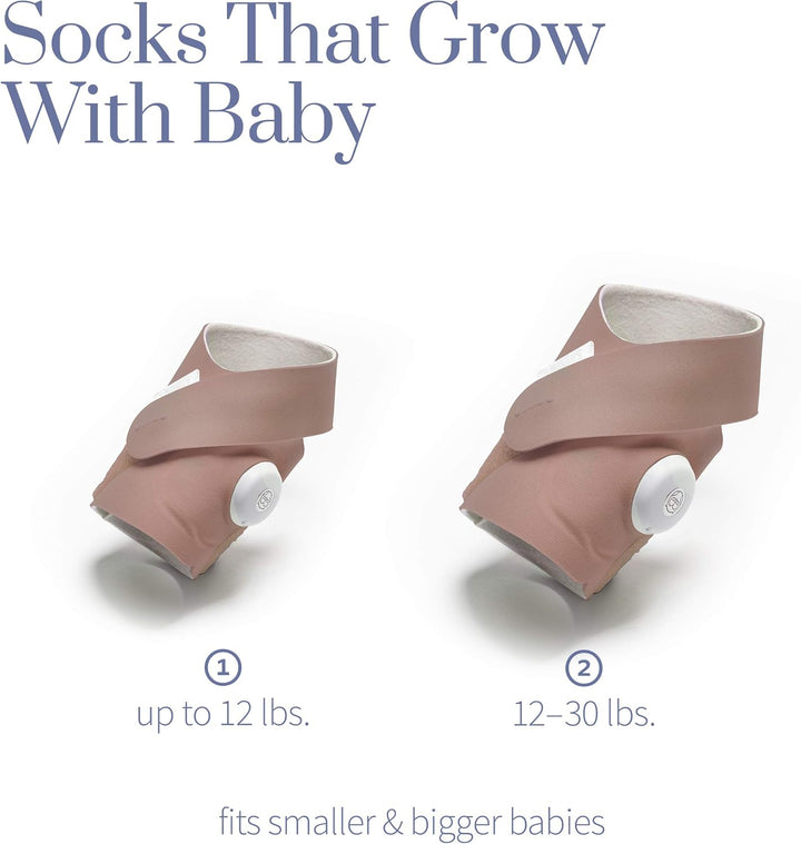 Accessory Fabric Sock for Dream Sock Baby Monitor, Fits Babies 0 to 18 Months, Dusty Rose (Sensor and Base Station Not Included)