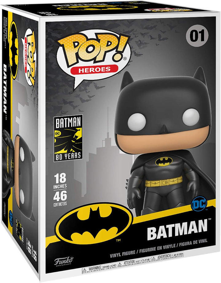 Pop Heroes: Batman 80Th - Batman - (1989),Multicolor, Standard - DC Comics - Collectable Vinyl Figure - Gift Idea - Official Merchandise - Toys for Kids & Adults - Superheroes Fans